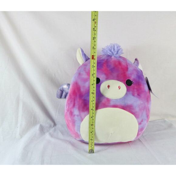 New Squishmallow Kelly toy 12" Willow The Tie Dye Pegasus Plush Toy - Picture 4 of 5